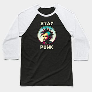 Stay Punk Classic Tee – Retro Punk Rocker T-Shirt with Attitude Baseball T-Shirt